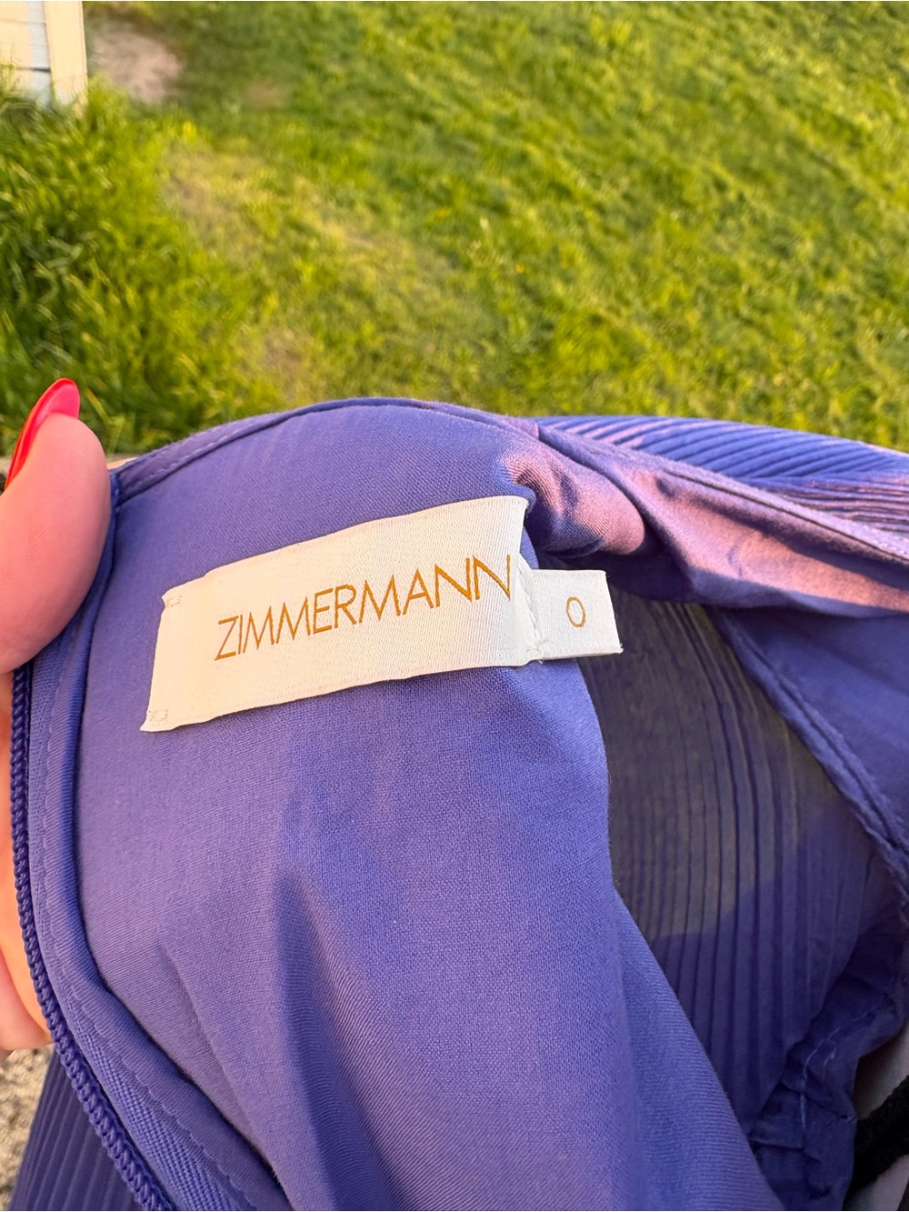 Zimmermann Pleated Mini Dress Lapis - Picture 7 of 9